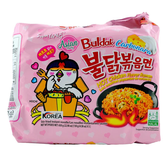 Samyang Carbonara Hot Chicken Ramen (5 packs) 650g